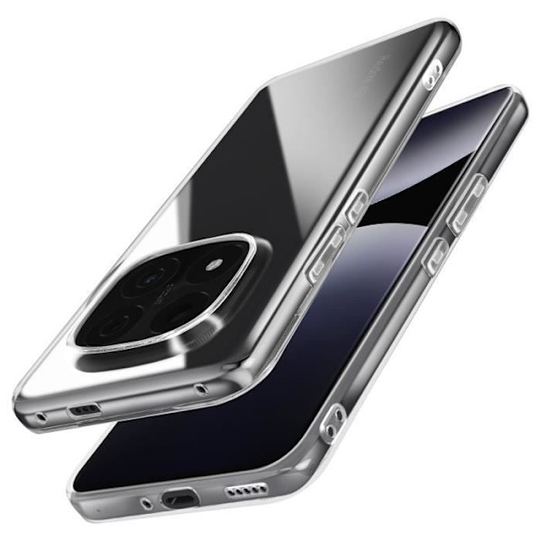 Coque för Xiaomi Redmi Note 14 Pro och 14 Pro Plus Kontur Silikon Transparent Transparent