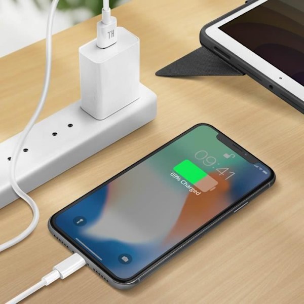 Lightning-kabel opladning og dataoverførsel Intensitet 1A Længde 1,5m Hvid