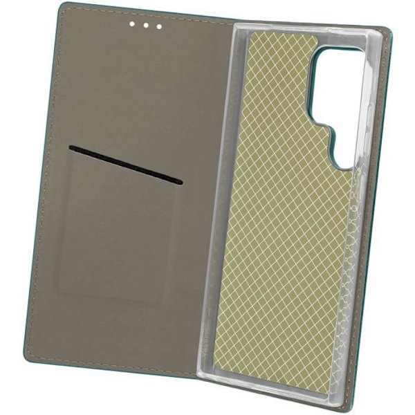 Etui til Samsung Galaxy S24 Ultra - AVIZAR - Pungholderfunktion - Grøn - Flap - Halvstiv skal Grön