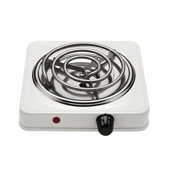 Bärbar Elektrisk Spis 1000W Värmeplatta 21cm Kompakt Vit Vit
