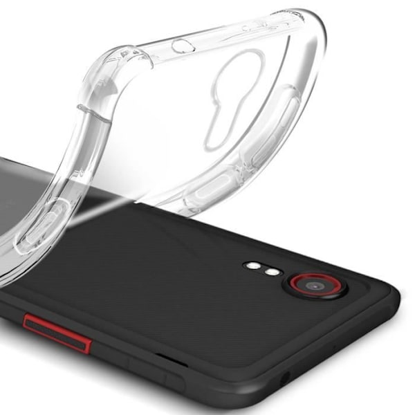 Skyddspaket för Samsung Galaxy Xcover 5 mjukt fodral och genomskinligt härdat glas Vit