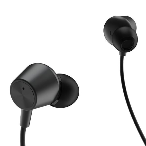 Langalliset Kuulokkeet - AKASHI - USB-C - Melunvaimennus - Mikrofoni Kaukosäätimellä - Musta Svart