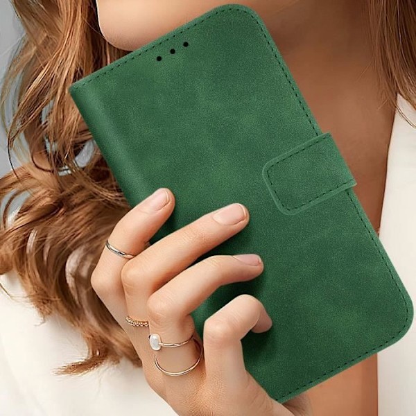 Cover til iPhone 16 Pro Max Wallet Flip Video Support Grøn