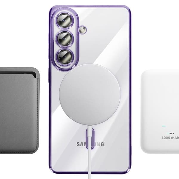 Cover til Galaxy S26 Plus MagSafe Blød Stødabsorberende med Kromkant i Lilla Violett