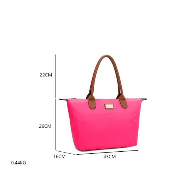 La Balade Cabas handväska storlek L Gallantry Fuchsia - Rosa - Syntet - Dragkedja - Slät - Blandat Rosa
