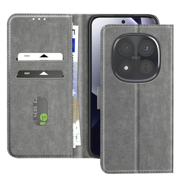 Xiaomi Redmi Note 15 Pro Plus 5G Chesterfield Plånboksfodral Ställfunktion Grå Grå