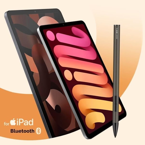 Note+ 2 Bluetooth Stylus Pen Magnetic Attachment Palm Rejection Adonit Black Svart