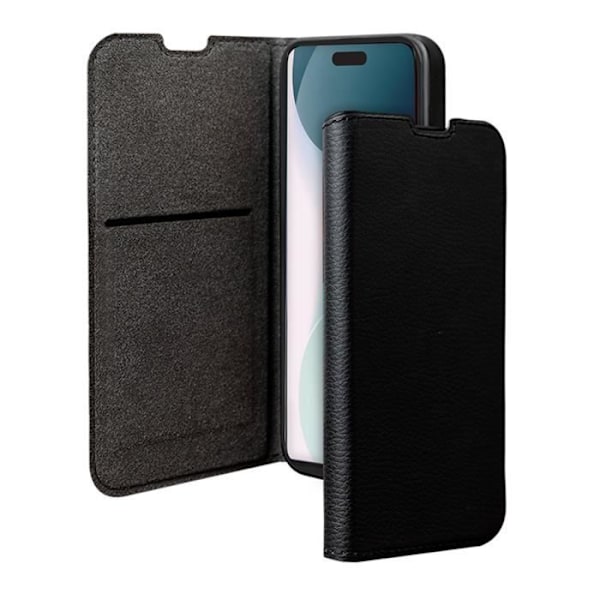 iPhone 16 Pro Etui - BIGBEN - Folio Wallet - Sort - Fleksibel støtte - GRS-materialer Svart