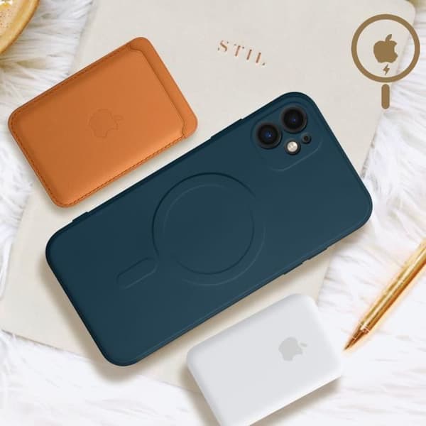 Coque - Mag Cover - iPhone 11 - Silikon - Mörkblå - Antisklidande Midnattsblå