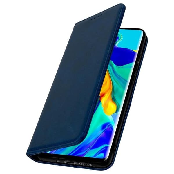 Folio portfölj - AVIZAR - P30 Pro - Mörkblå silikon - Videostöd - Kortfack Midnattsblå
