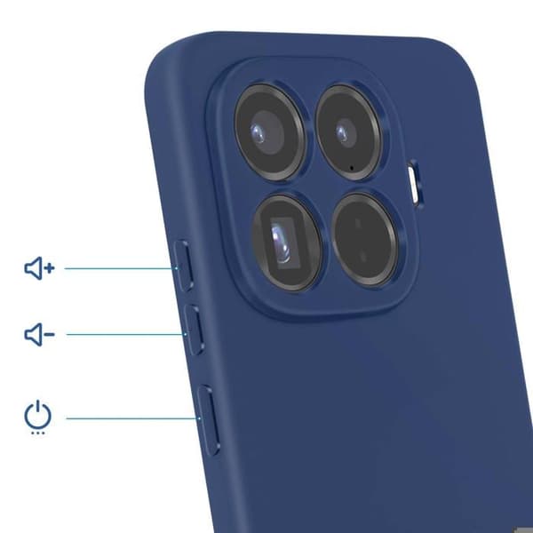 Silicone Anti-glid Blå Coque Soft-Touch för Xiaomi 15T Pro Blå