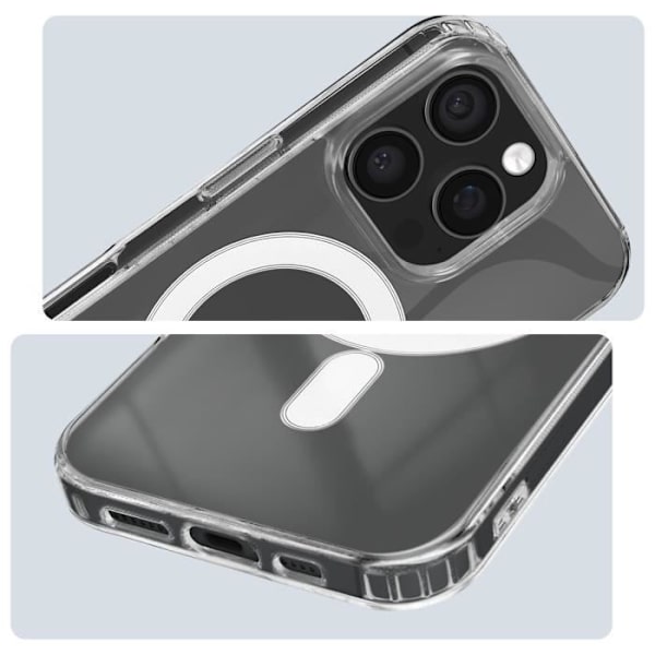 Kotelo iPhone 16 Prolle - 4SMARTS - Iskunkestävä 9H karkaistulla lasilla - Läpinäkyvä Transparent
