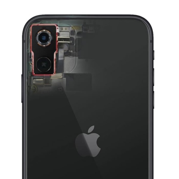 Bagkamera Apple iPhone 11 - Kompatibelt kameramodul og sort flekskabel Svart