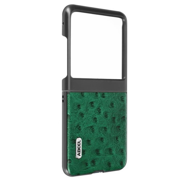 Fodral till Motorola Razr 40 Ultra Leather Textured Pattern Slim Design Abeel Green