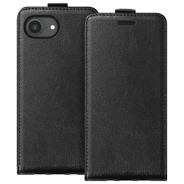 iPhone 16e Verticalinen Läppätasku Musta Svart