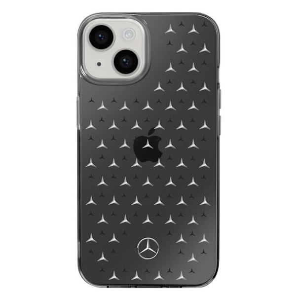 Fodral till iPhone 14 Star Series Elegant Raised Edges Mercedes Black Transparent