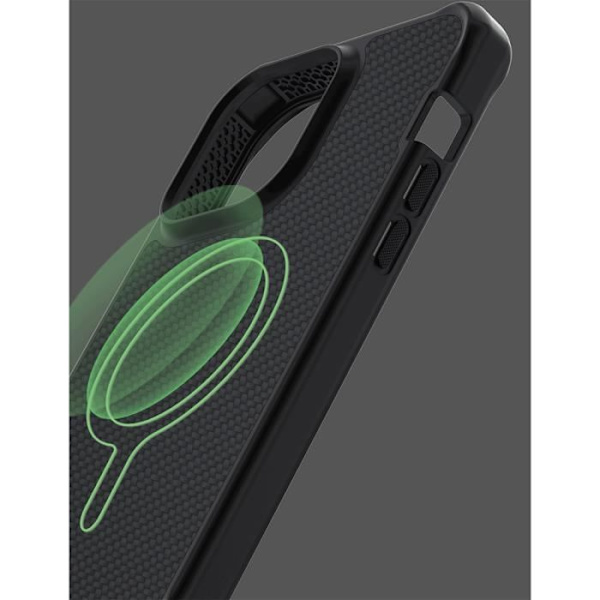 Coque Renforcée - Itskins - iPhone 14 Pro Max - Kompatibel med MagSafe - Ballistisk Nylon - Svart Svart