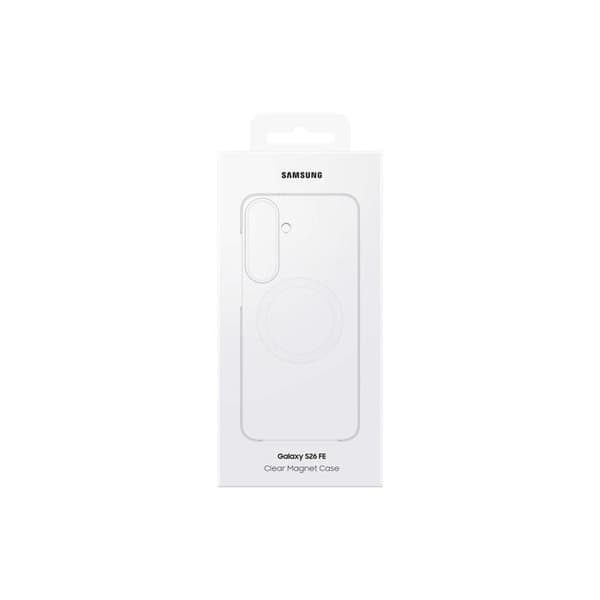Transparent magnetisk cover og etui til Samsung mobiltelefon for Galaxy S26 FE