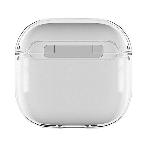 Silicone-iskua kestävä kuori AirPods 4:lle LED-indikaattorilla, läpinäkyvä Decoded Transparent