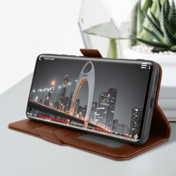 Xiaomi Mi 11 Ultra Wallet Fodral Videostöd Magnetisk flik Brun