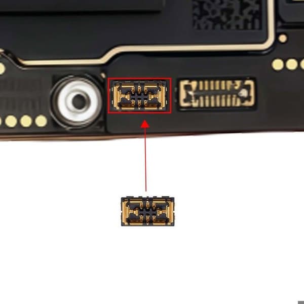 FPC Connector Indendørs Antenne til iPhone 16 Pro / 16 Pro Max 2 Ben Sort Svart