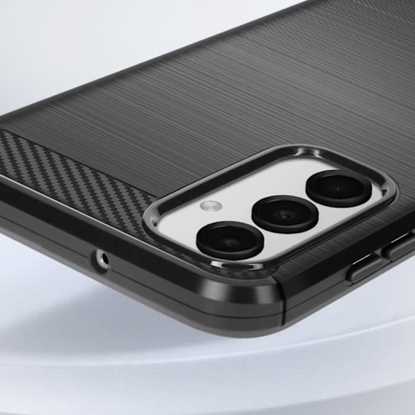 Coque til Samsung Galaxy A16 Silikone Design Karbonbørstet Sort Svart