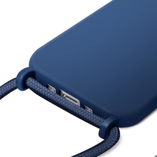 Siliconfodral för iPhone Air med mjukt touch och justerbar nackrem blå Blå