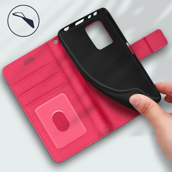 Housse - AVIZAR - Xiaomi Redmi Note 10 Pro - Full protection - Ställfunktion - Rosa Rosa
