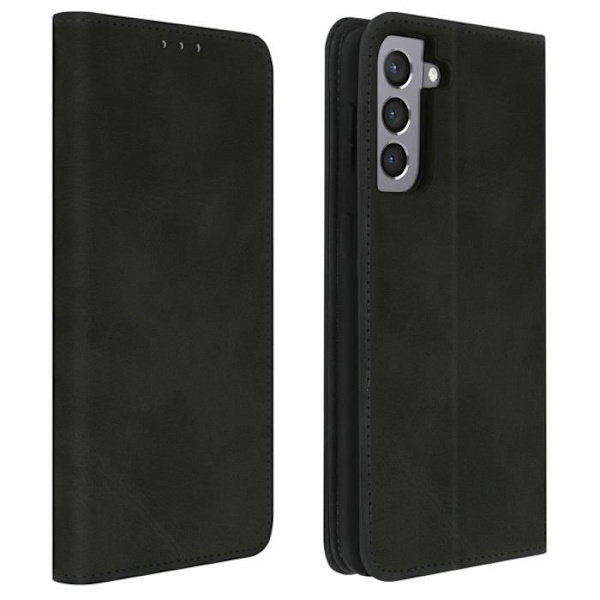 Etui för Samsung S21 Plus - AVIZAR - Plånbok Stöd för Video Magnetisk Stängning - Svart Svart