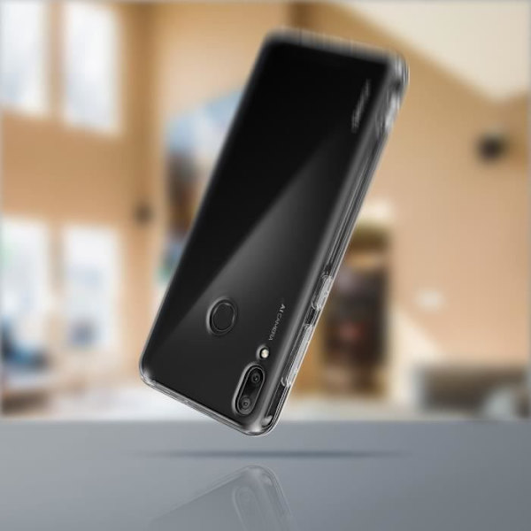 Coque - MOCCA - Huawei Y7 2019 - Hårdført Beskyttelse - Stødabsorberende - Transparent Hvid Transparent, vit