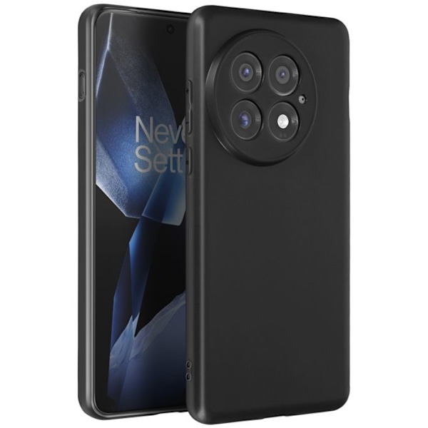 Fodral för OnePlus 13 Silikon Mjuk Matt Svart Svart