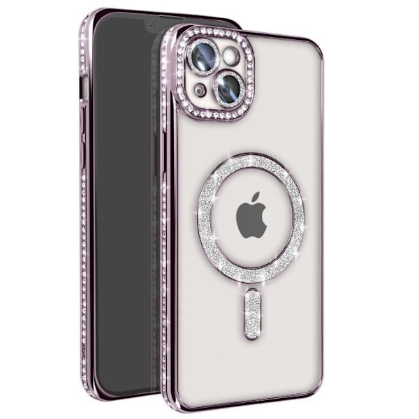 Coque Diamant för iPhone 14 Plus MagSafe Kontur Strass Lila Lila