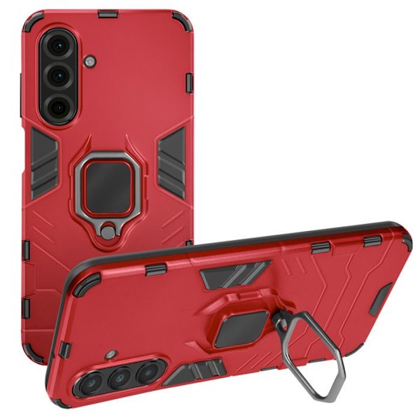 Coque för Samsung Galaxy A26 med ringstöd och stötabsorberande röd Röd