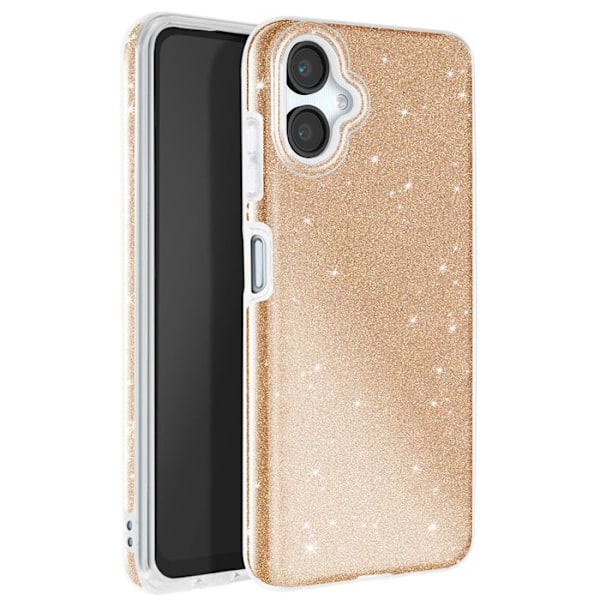 Glittrande Stötabsorberande Fodral för Samsung Galaxy A06 Guld Gul