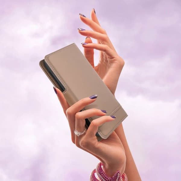 Smartphone Cover - AVIZAR - Universel - Éco-cuir - 5.5 til 6 tommer - Magnetisk Guld