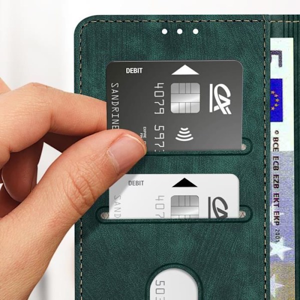Smartphonefodral - AVIZAR - Samsung Galaxy A15 5G - RFID-skydd - Mjuk - Grangrön Grön