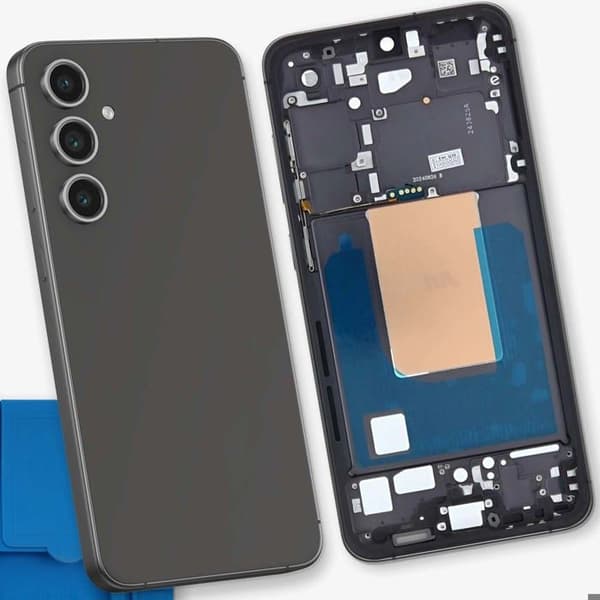 Erstatningscentralchassis til Samsung Galaxy S24 FE Sort Svart