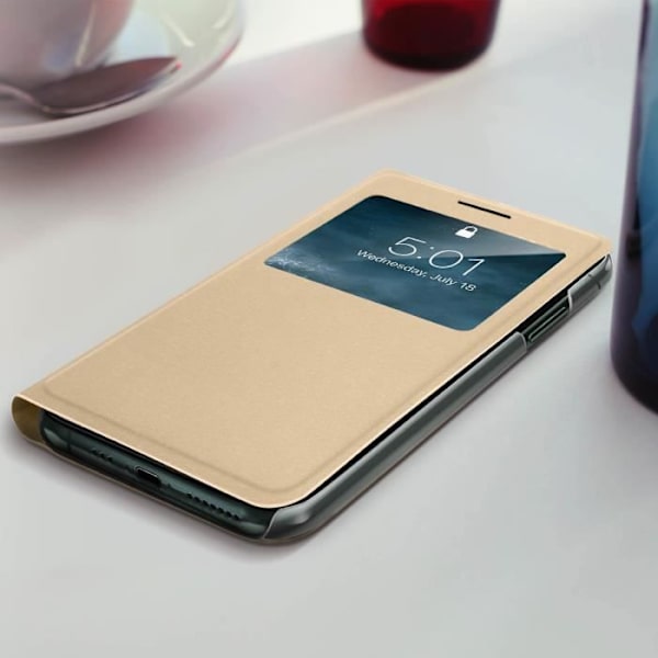 iPhone 11 Pro Max Hölster - AVIZAR - Flipfodral - Hårdt Skaft - Gul - Visningsfönster Gul
