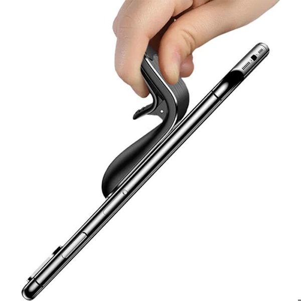 Support til smartphone med magnetisk bilventilationsholder, roterende Akashi sort Svart