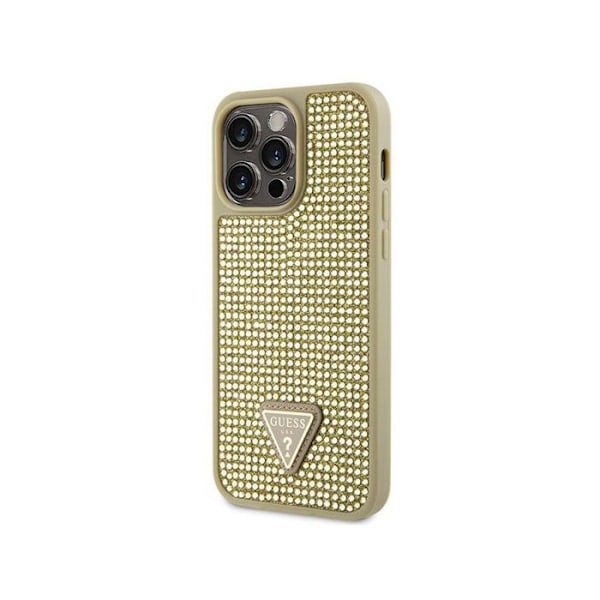 Telefonfodral - telefonstötfångare Guess GUHCP14XHDGTPD Fodral för iPhone 14 Pro Max 6,7'' Guld strasstriangel