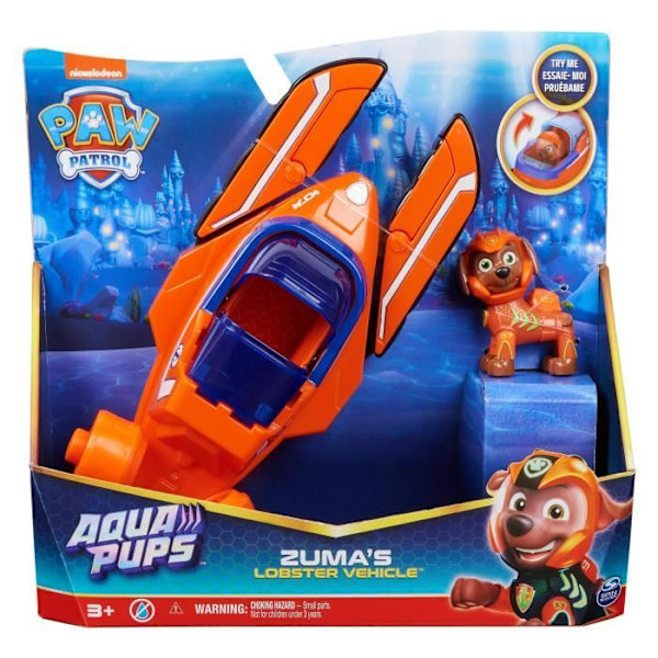 Paw Patrol - Zuma - Ajoneuvo + Aqua Pups Figuurit - Alkaen 3 vuotta Orange