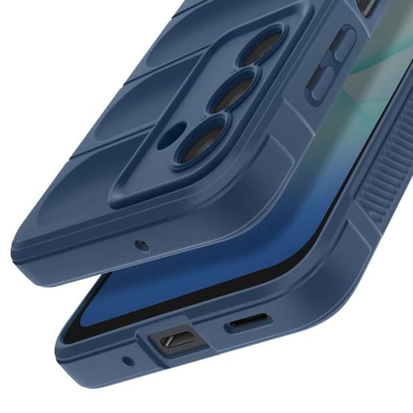 Siliconfodral för Samsung Galaxy A17 Texturerad Reliefdesign Soft-Touch Blå Blå