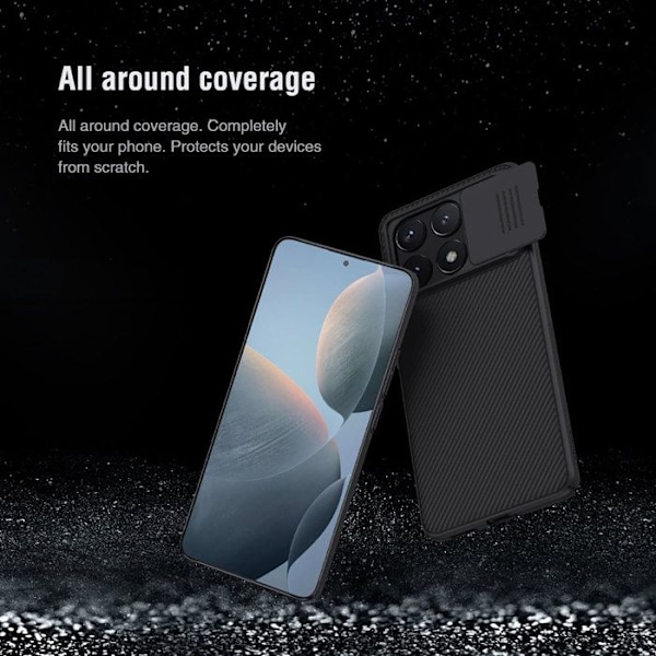 Coque pour Poco X6 Pro 5G avec Cache Caméra Modèle CamShield Nillkin Noir Svart