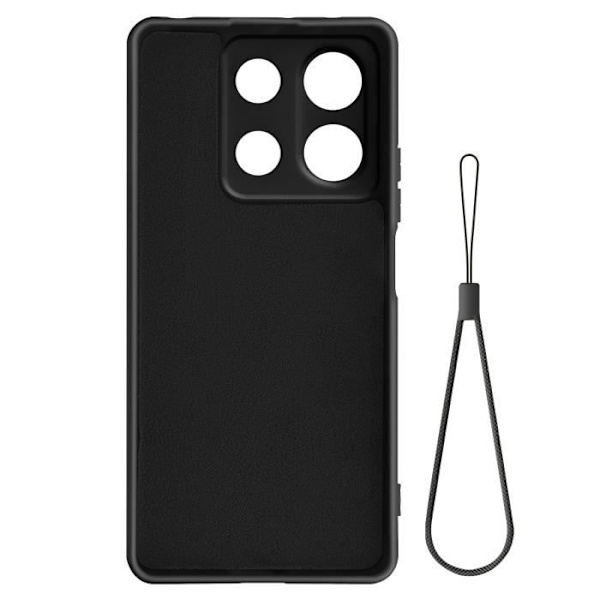 Fodral till Xiaomi Redmi Note 13 5G - AVIZAR - Halvstyv matt - Svart - Stötsäkert och repskyddande Svart