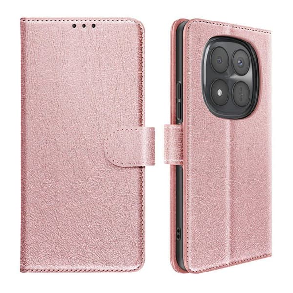 Xiaomi Redmi Note 15 Pro Plus 5G Chesterfield Plånboksfodral Ställfunktion Rosa Ros