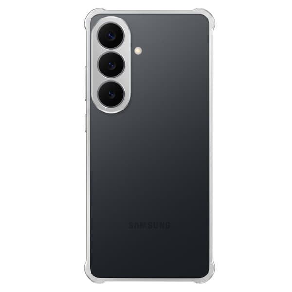 Skyddsbumperskydd för Galaxy S26 Minimalistisk design med silverkameraomkrets Grå