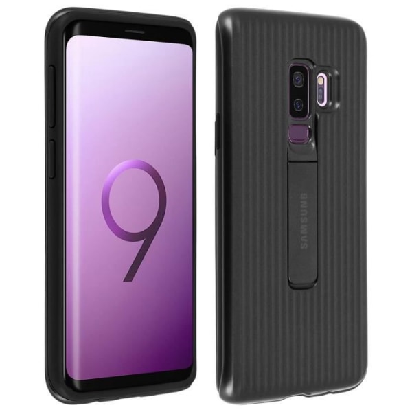 Galaxy S9 Plus kotelo Alkuperäinen Samsung seisomakuori iskunkestävä kotelo - musta