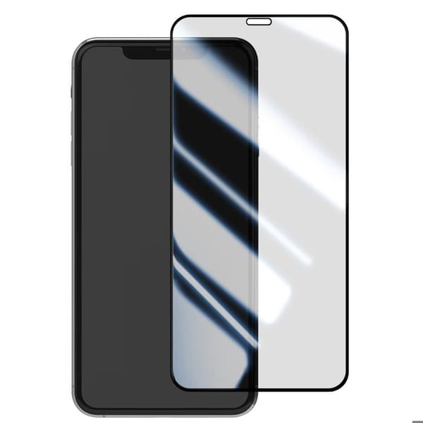 Krosskydd i Härdat Glas för iPhone 11 Reptålig Avfasad 3D Full Glue Svart Sort