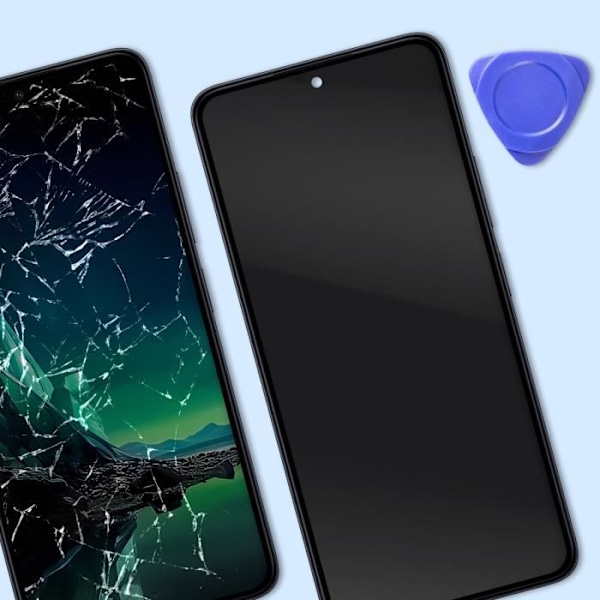 LCD-skærm + berøringsglas til Motorola Edge 40 Neo med sort Motorola-chassis Svart