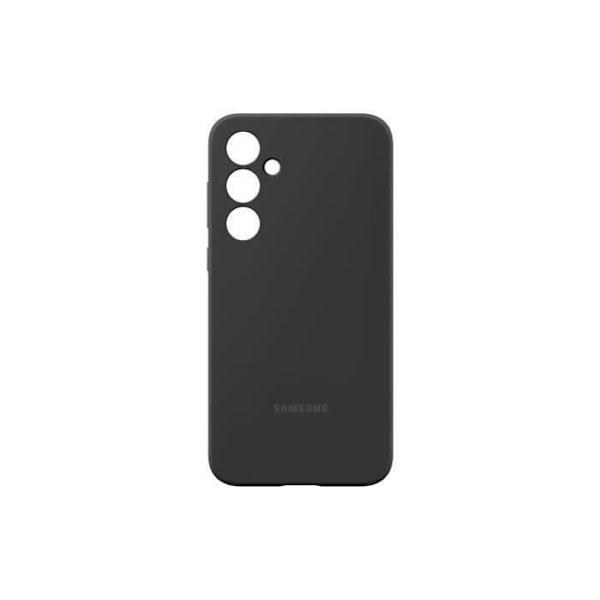 Samsung Galaxy A35 5G:n musta silikonikuori ja puhelintelineet